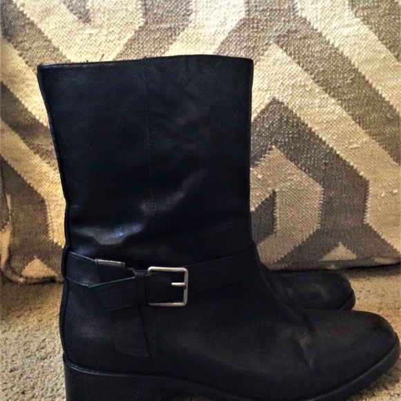 Cole Haan Waterproof Moto Leather Booties - Picture 3 of 4